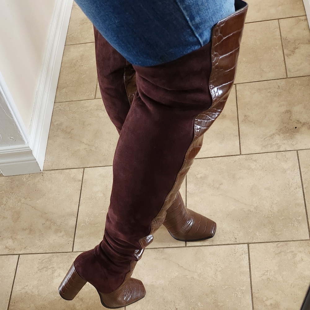 Womens Aldo over the knee high heel boots size 10US